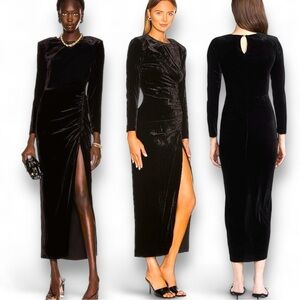 NWT Veronica Beard Lawton Classic Black Velvet Cocktail Dress Size 6